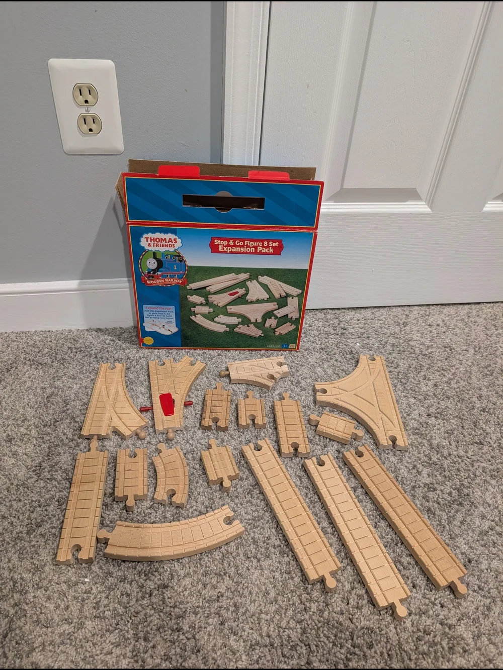 Thomas & Friends Wooden Railway Natural Wood Track Expansion Set - Beige